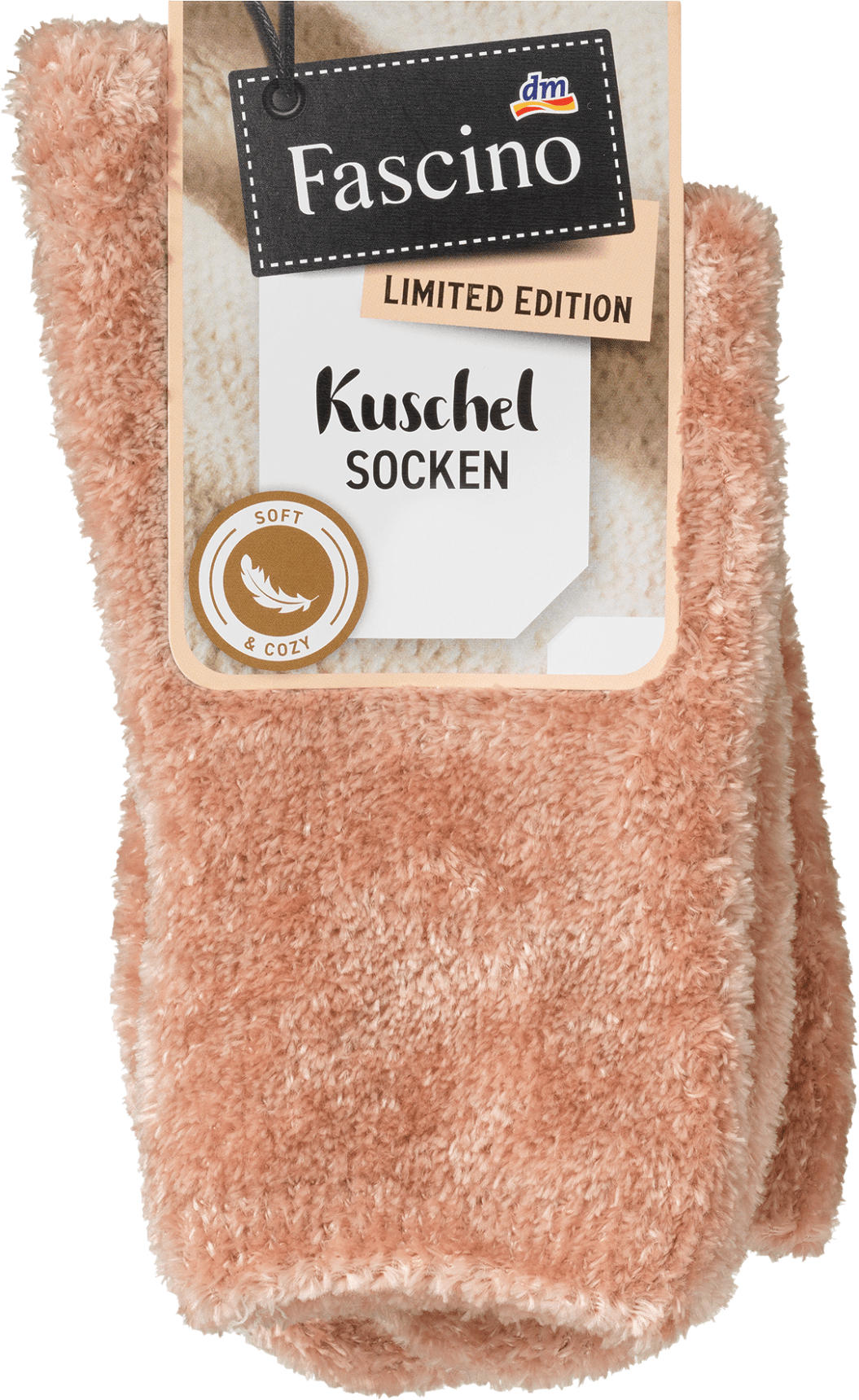 Fascino Kuschelsocken mit Chenille-Garn, rosa, Gr. 39-42