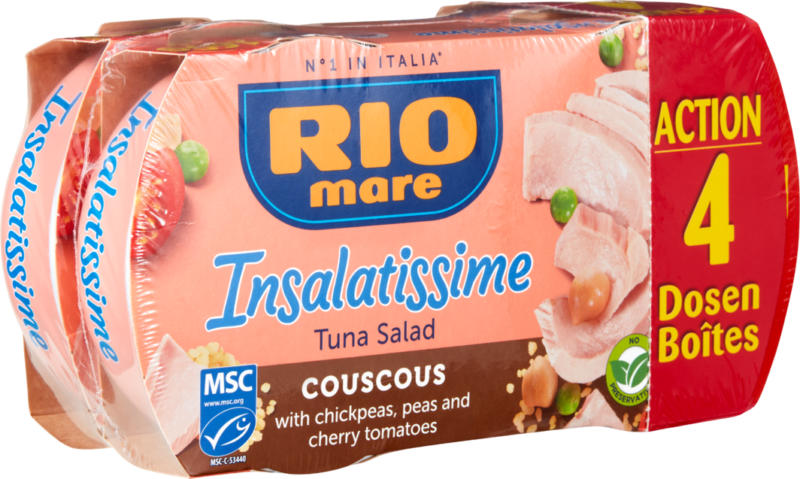 Rio Mare Insalatissime Couscous und Thunfisch, 4 x 160 g