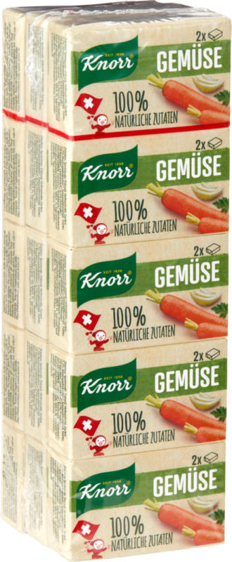 Bouillon de légumes Knorr, 100% naturel, 3 x 109 g