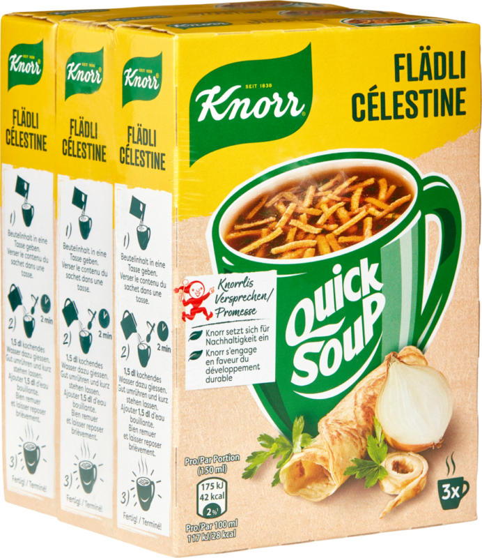 Knorr Flädli-Suppe, 3 x 55 g
