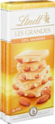 Tablette de chocolat Les Grandes Blanc Lindt, 32% amandes, 3 x 150 g