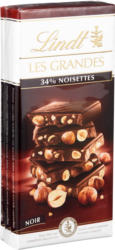 Lindt Les Grandes Tafelschokolade Dunkel, 34% Haselnüsse, 3 x 150 g