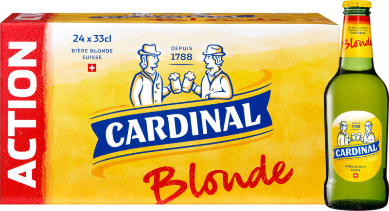 Birra chiara Cardinal, 24 x 33 cl