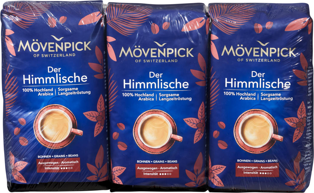 Mövenpick Kaffee Der Himmlische, Bohnen, 3 x 500 g CHF 19.9 statt CHF 29.7  bei Denner - Profital