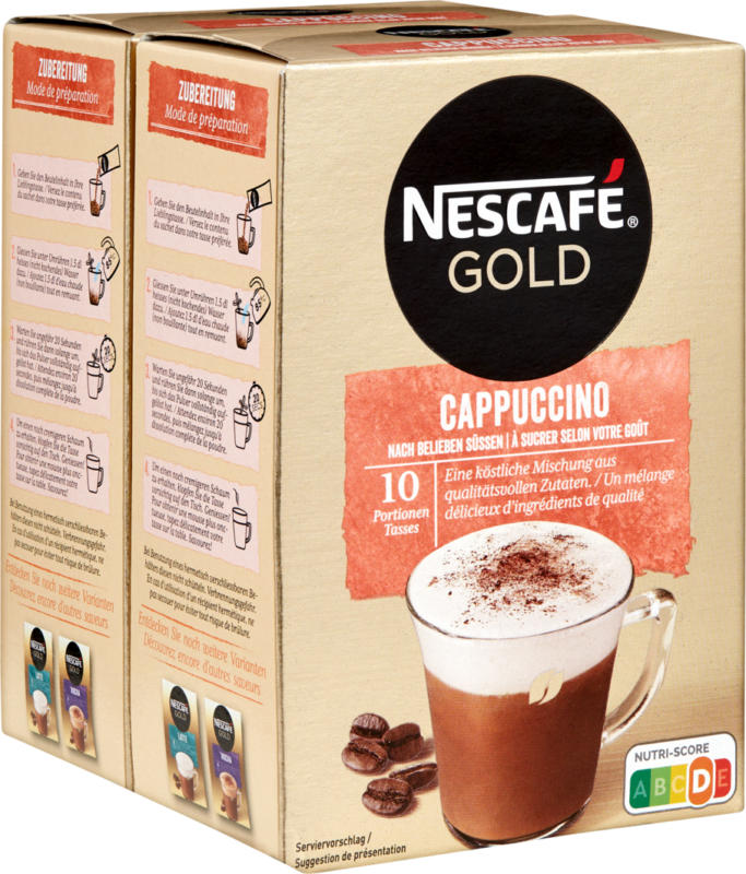 Nescafé Gold Cappuccino, 2 x 10 portions, non sucré, {{content}}