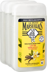 Crème de douche Lait de Vanille bio Le Petit Marseillais, 3 x 250 ml