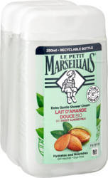 Crema doccia Latte di Mandorla Dolce bio Le Petit Marseillais, 3 x 250 ml