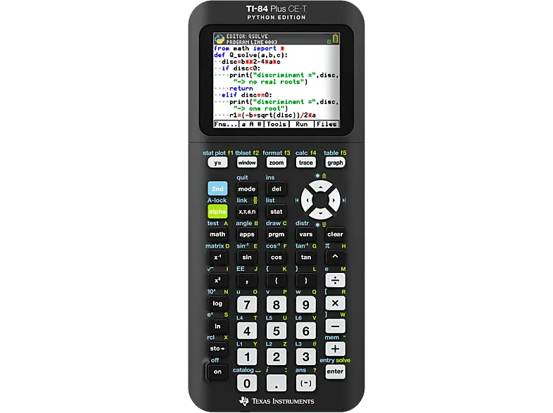texas Grafikrechner TI-84 Plus CE-T Python Edition (D/F/E), Schwarz