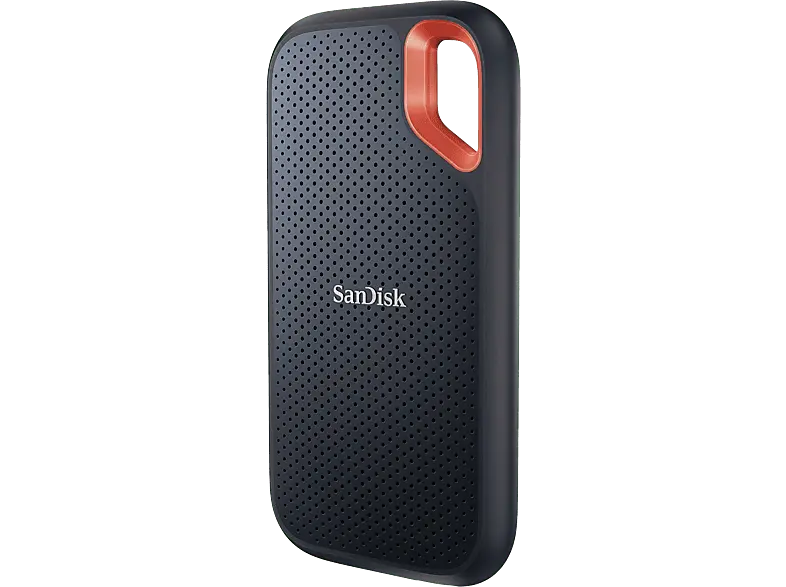 SandISK 1 TB Extreme Portable SSD (tragbare NVMe SSD, USB-C, bis zu 1.050 MB/s lesen und schreiben wasser- staubbeständig) Schwarz; Festplatte
