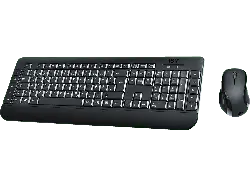 ISY Desktop-Set IDE 3100, kabellos, schwarz; Tastatur + Maus