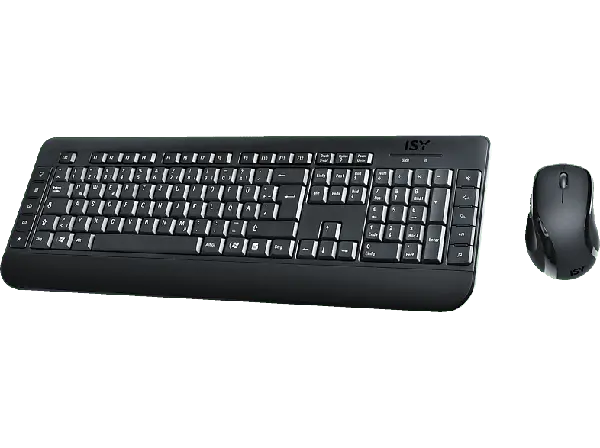 ISY Desktop-Set IDE 3100, kabellos, schwarz; Tastatur + Maus