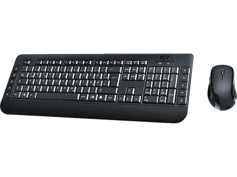 ISY Desktop-Set IDE 3100, kabellos, schwarz; Tastatur + Maus