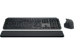LOGITECH MX Keys S Combo Set: Master 3S, und Handballenauflage, DEU (Qwertz), Grafit; Kabelloses Tastatur-Maus Set