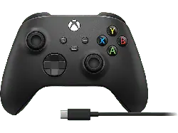 Microsoft Xbox Series X Wireless Controller mit USB-C Kabel, Schwarz (1V8-00002); Gamepad
