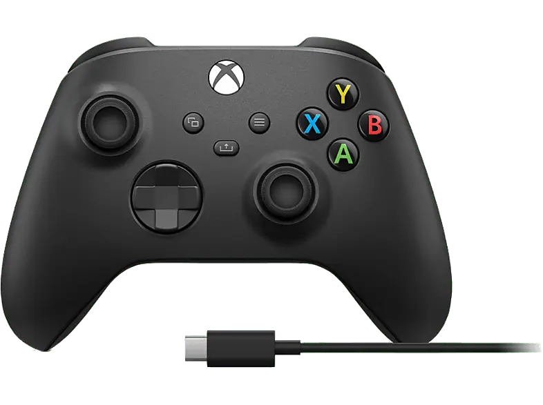 Microsoft Xbox Series X Wireless Controller mit USB-C Kabel, Schwarz (1V8-00002); Gamepad