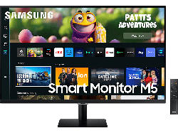 Samsung Smart Monitor M5 mit Fernbedienung, FHD, 27 Zoll, 60Hz, 4ms, 250cd, HDR10, VA-Panel, WiFi, Schwarz