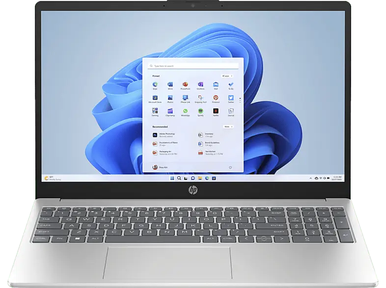HP 15-fc0900ng Notebook 15,6 Zoll, Full-HD, AMD Ryzen™ 5 7520U Prozessor, 16 GB RAM, 512 SSD, Windows 11 Home, Radeon™ Onboard Graphics, Natursilber