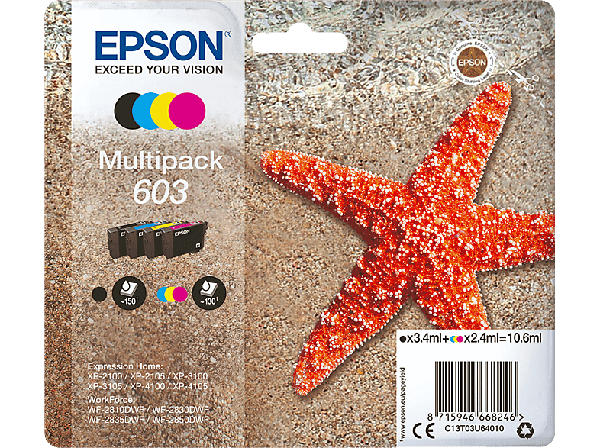 EPSON 603 Seestern Multipack 4 Farben Tinte; Tintenpatrone