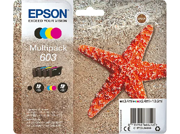 EPSON 603 Seestern Multipack 4 Farben Tinte; Tintenpatrone