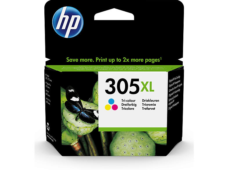 HP Tintenpatrone Nr. 305XL, Mehrfarbig (3YM63AE); Tinte auf Farbstoffbasis