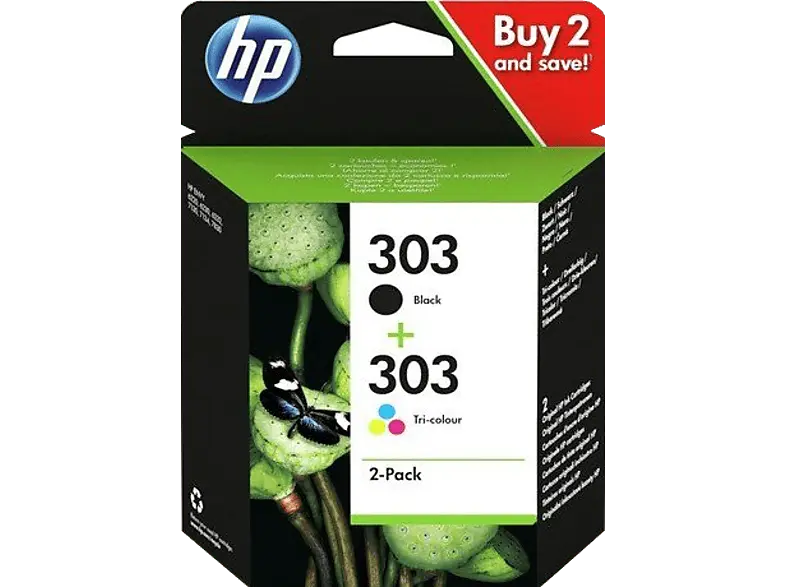 HP 303 Multipack, schwarz/farbig (3YM92AE); Tintenpatrone