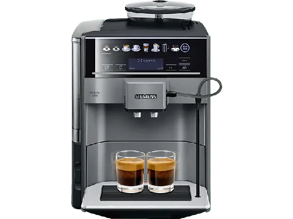 Siemens TE 651509DE EQ.6 Plus Diamond Kaffeevollautomat (Schwarz/Titanium metallic, Keramikmahlwerk, 15 bar, Milchschlauch)