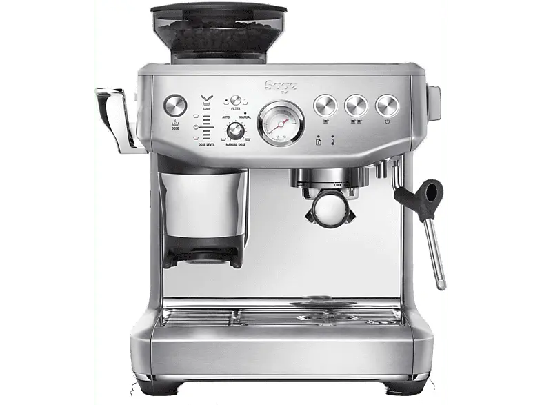 Sage theBarista Express Impress™ Siebträgermaschine (Brushed Stainless Steel, 1850 Watt, 10 bar)