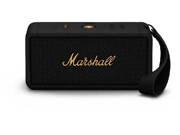Marshall Middleton Bluetooth Speaker, Black & Brass; Bluetooth Lautsprecher