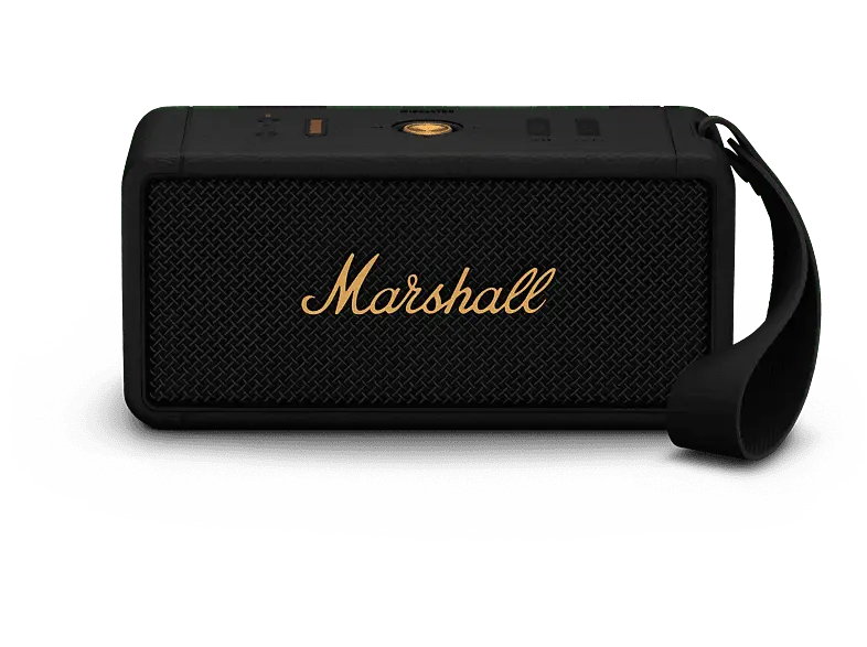 Marshall Middleton Bluetooth Speaker, Black & Brass; Bluetooth Lautsprecher