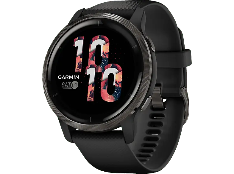 Garmin Smartwatch Venu 2 45mm, Schwarz/Schiefergrau (010-02430-11)