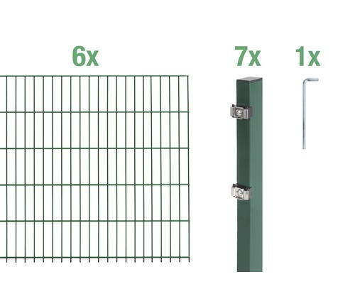 Doppelstabmatten-Set ALBERTS 6/5/6 1200 x 80 cm grün