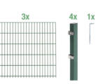 Hornbach Doppelstabmatten-Set ALBERTS 6/5/6 600 x 80 cm grün