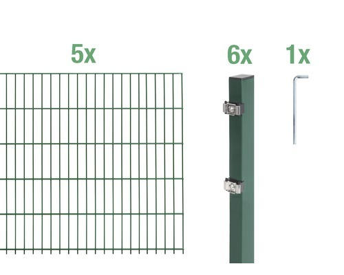 Doppelstabmatten-Set ALBERTS 6/5/6 1000 x 80 cm grün