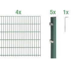 Doppelstabmatten-Set ALBERTS 6/5/6 800 x 80 cm grün