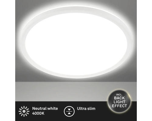 LED Deckenleuchte Briloner LED fest verbaut 18 W Neutralweiß 1 -flammig IP 20 Weiß ( 7155-416 )