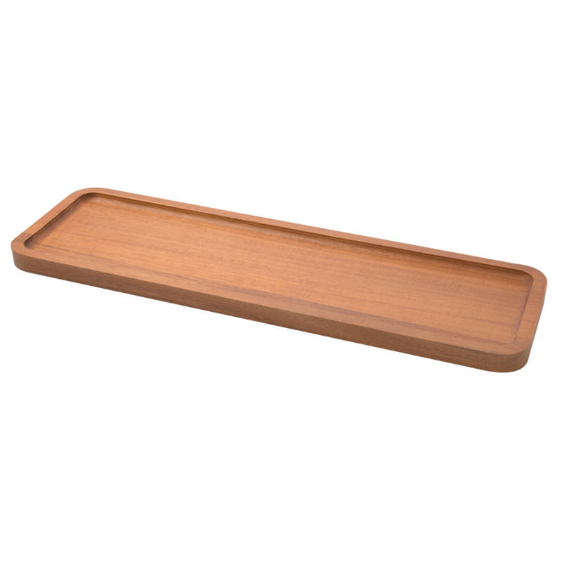 Längliches Deko-Tablett aus Holz (Nur online)