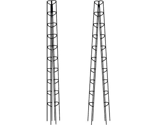 Pflanzstütze für Bohnen Ø 12 cm H 340 cm silber