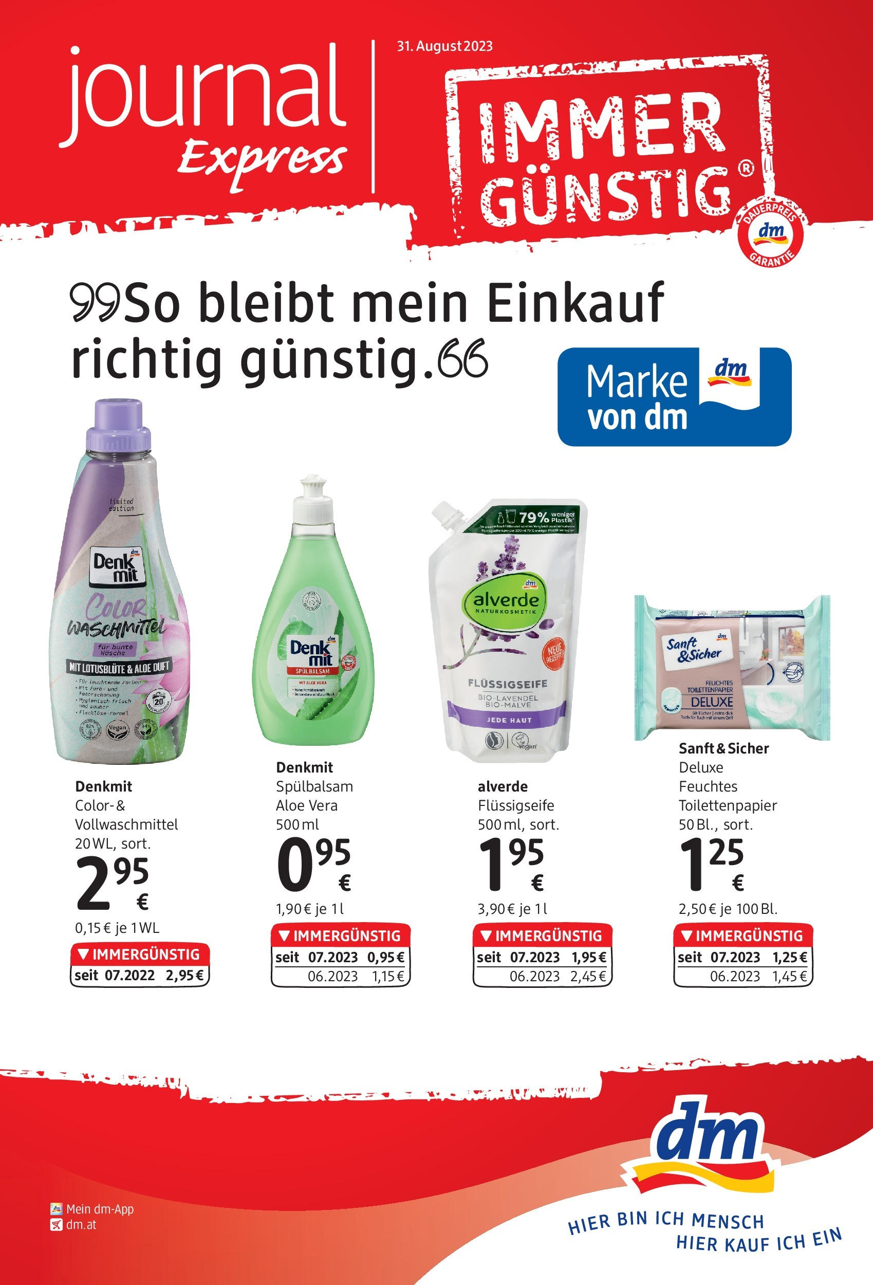 dm drogerie markt Flugblatt September 2023 von 31.08.2023 - Aktuelle Angebote | Seite: 1 | Produkte: Duft, Haut Make-up Entferner, Waschmittel