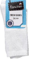 Fascino Crew Socken weiß Gr. 43-46