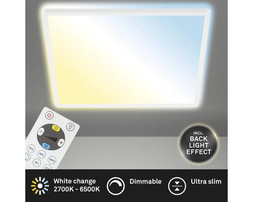 LED Deckenleuchte Briloner LED fest verbaut 22 W Einstellbares Weiß Kaltweiß Neutralweiß Tageslichtweiß Warmweiß 1 -flammig IP 20 Weiß ( 7082-016 )