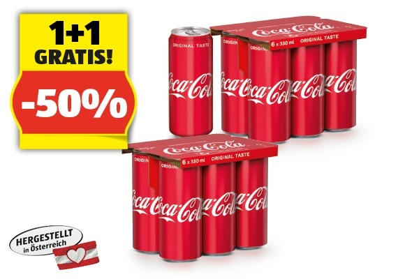 COCA COLA Coke, 6 x 330 ml