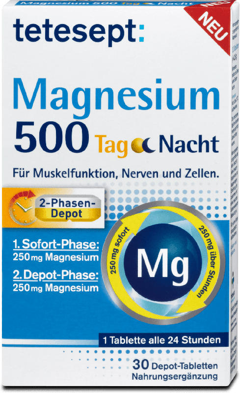 tetesept Magnesium 500 Tag & Nacht Tabletten