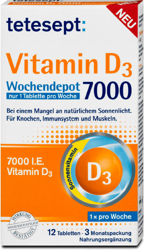 tetesept Vitamin D3 Wochendepot 7000 Tabletten