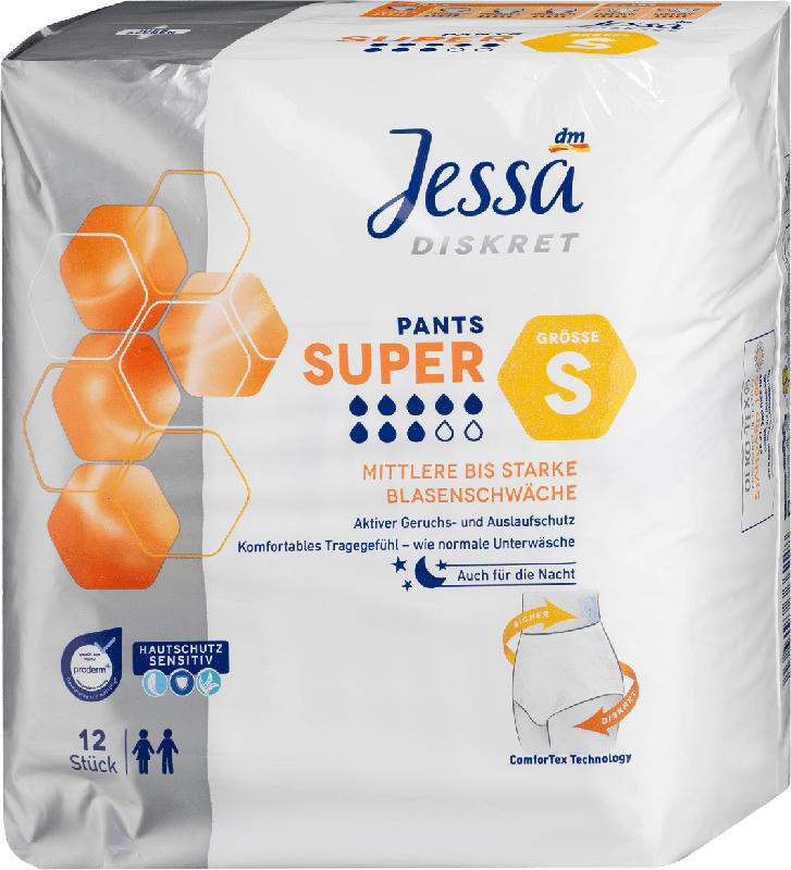 Jessa Diskret Hygiene-Pants Größe S Super