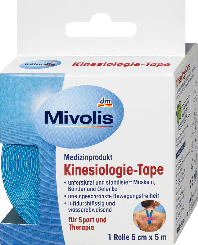 Mivolis Kinesiologie-Tape für Sport und Therapie sortiert