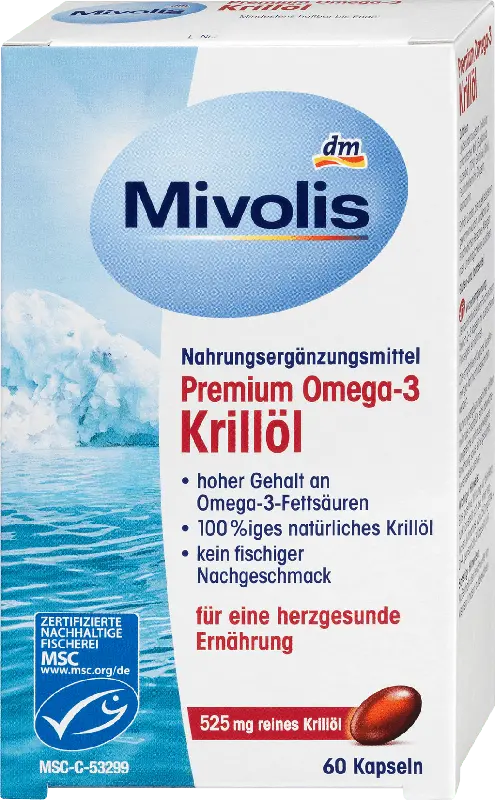 Mivolis Premium Omega-3 Krillöl Kapseln