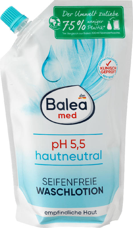 Balea med pH 5,5 Seifenfreie Waschlotion Nachfüllbeutel