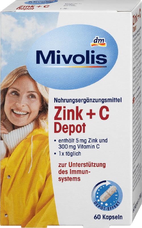 Mivolis Zink + C Depot Kapseln