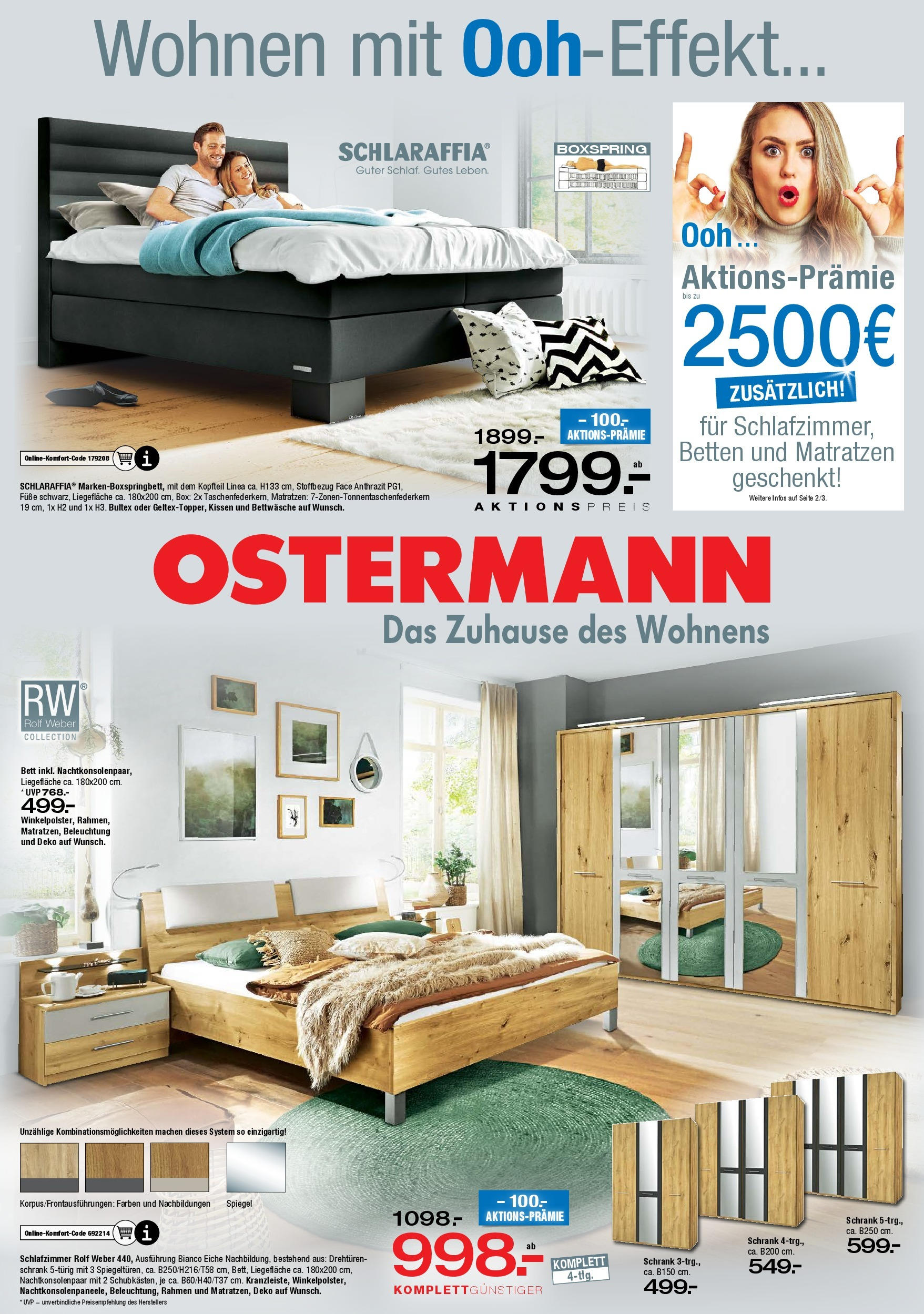 Ostermann Prospekt 	 (ab 09.09.2023) zum Blättern | Seite: 1 | Produkte: Bett, Kissen, Box, Bettwäsche