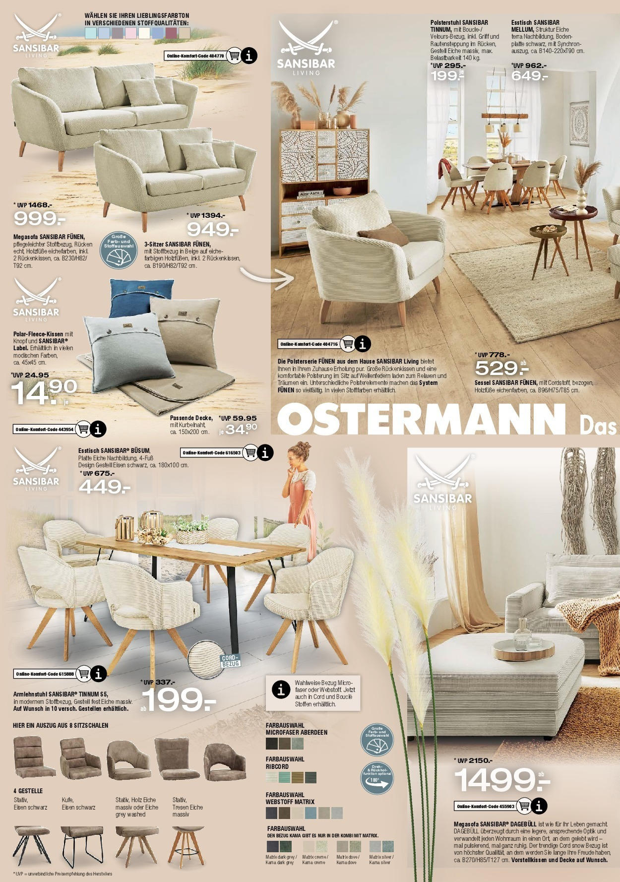 Ostermann Prospekt 	 (ab 09.09.2023) zum Blättern | Seite: 8 | Produkte: Decke, Sessel, Creme, Stativ